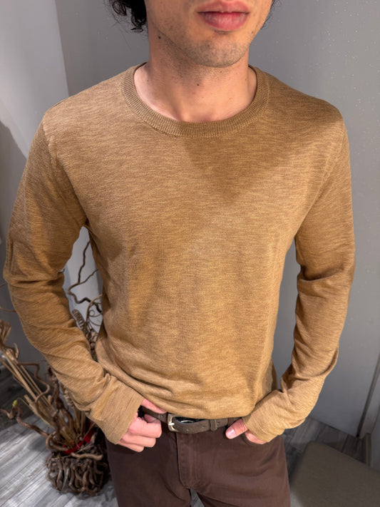 MAGLIA GIROCOLLO TEXTURIZZATA CAMMELLO