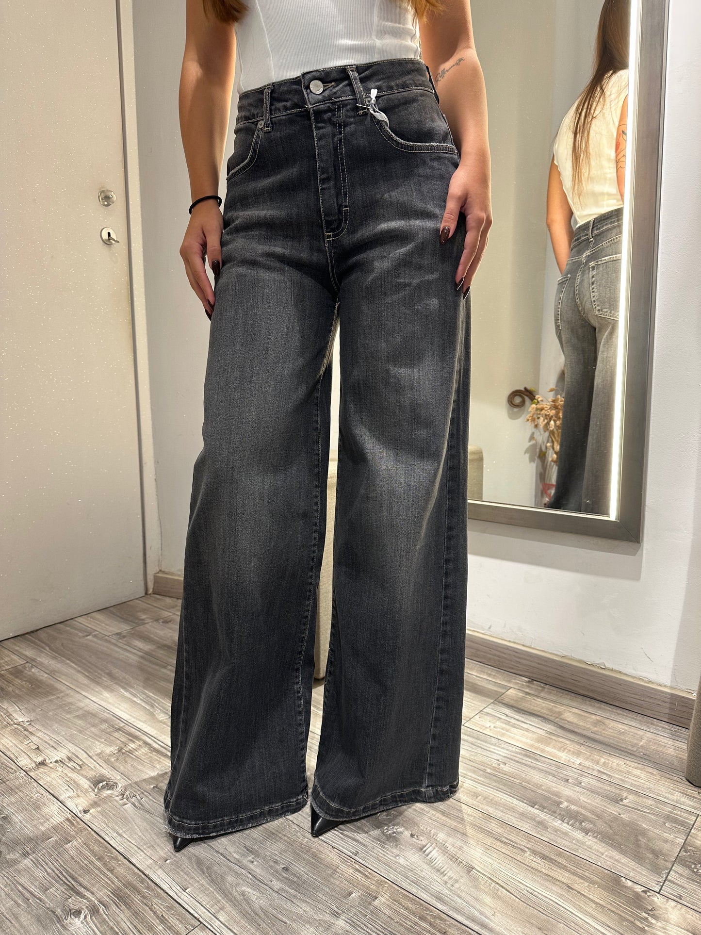 PANTA PALAZZO JEANS