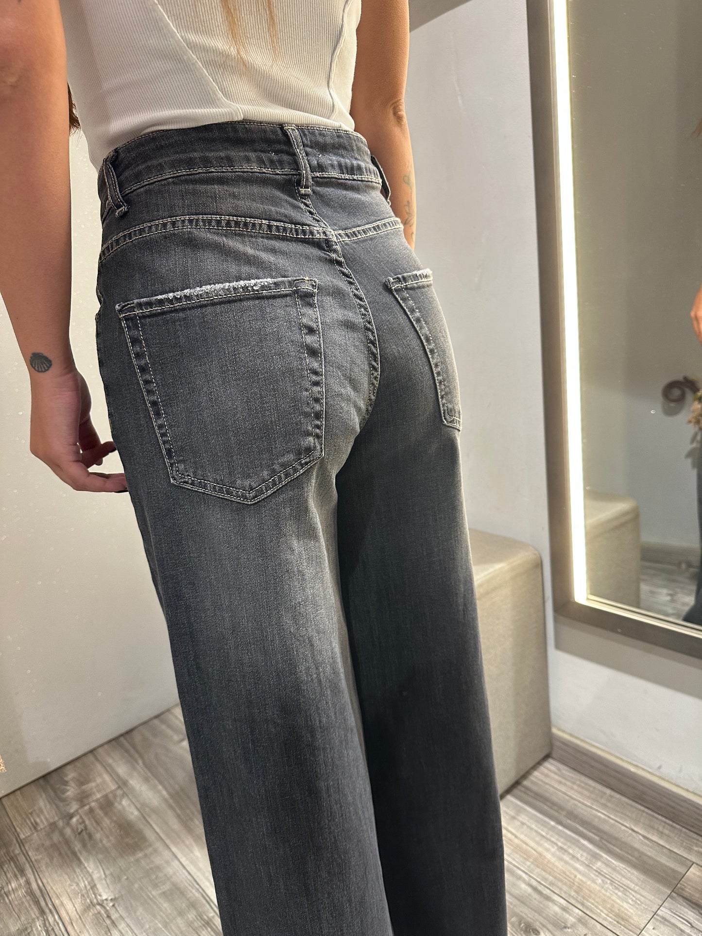 PANTA PALAZZO JEANS