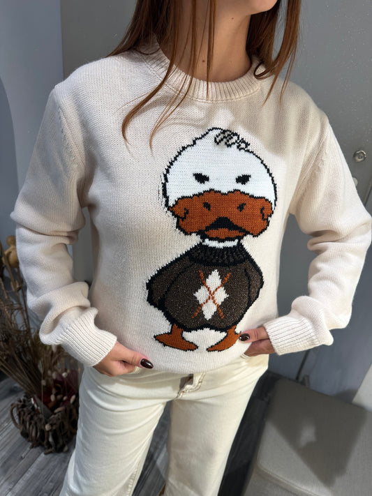 MAGLIA INTARSIO PAPEROTTO