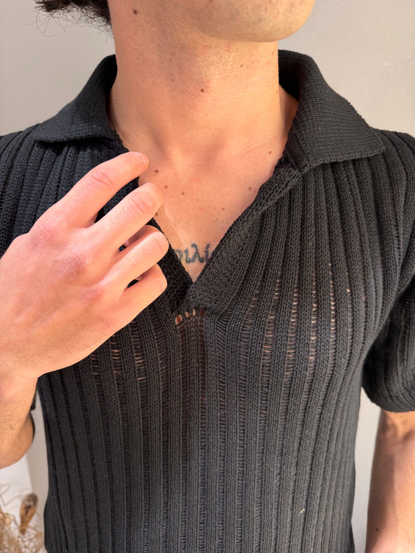 POLO TRAFORATA COSTE VERTICALI