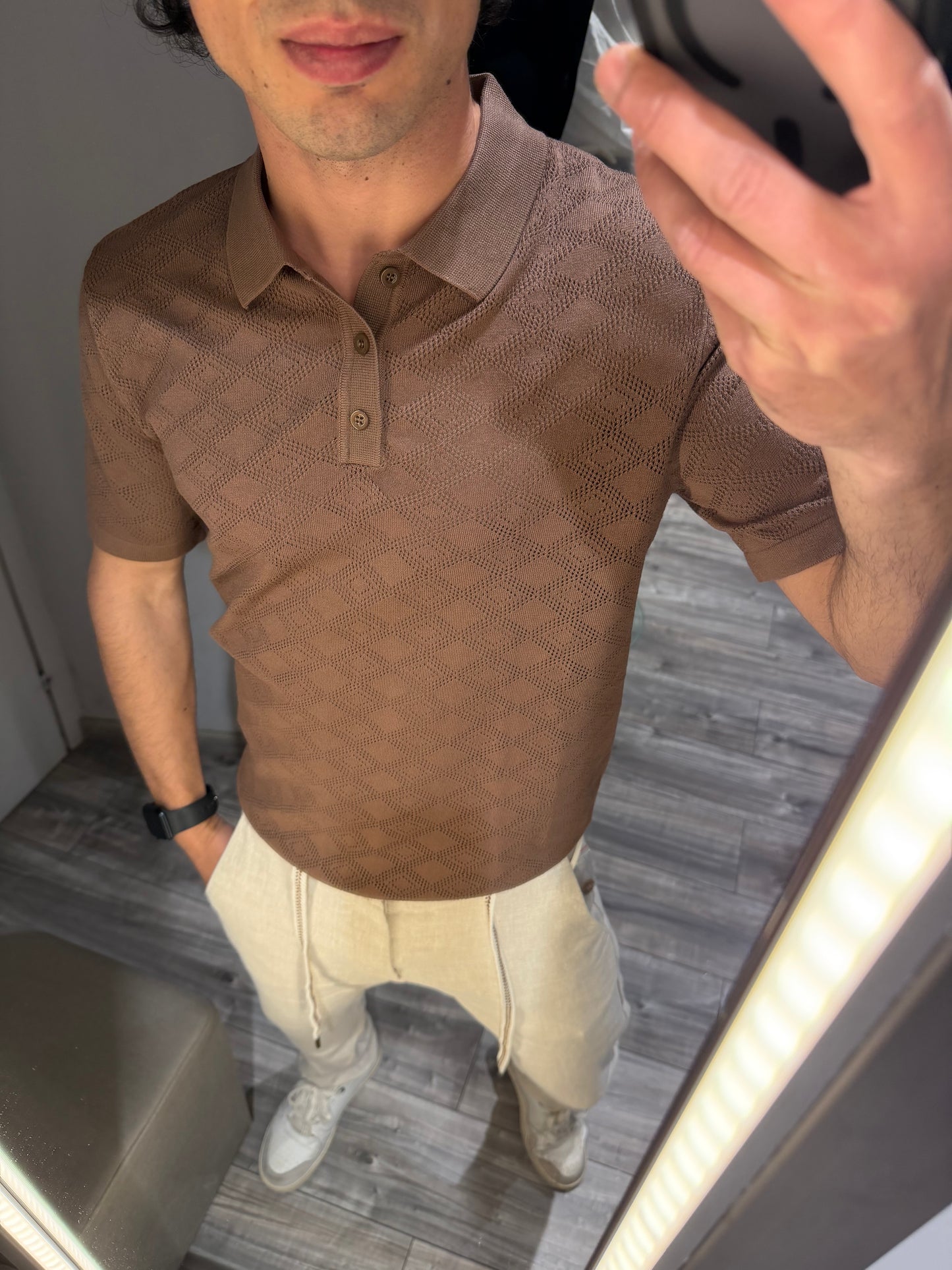 POLO IN MAGLIA TRAFORATA