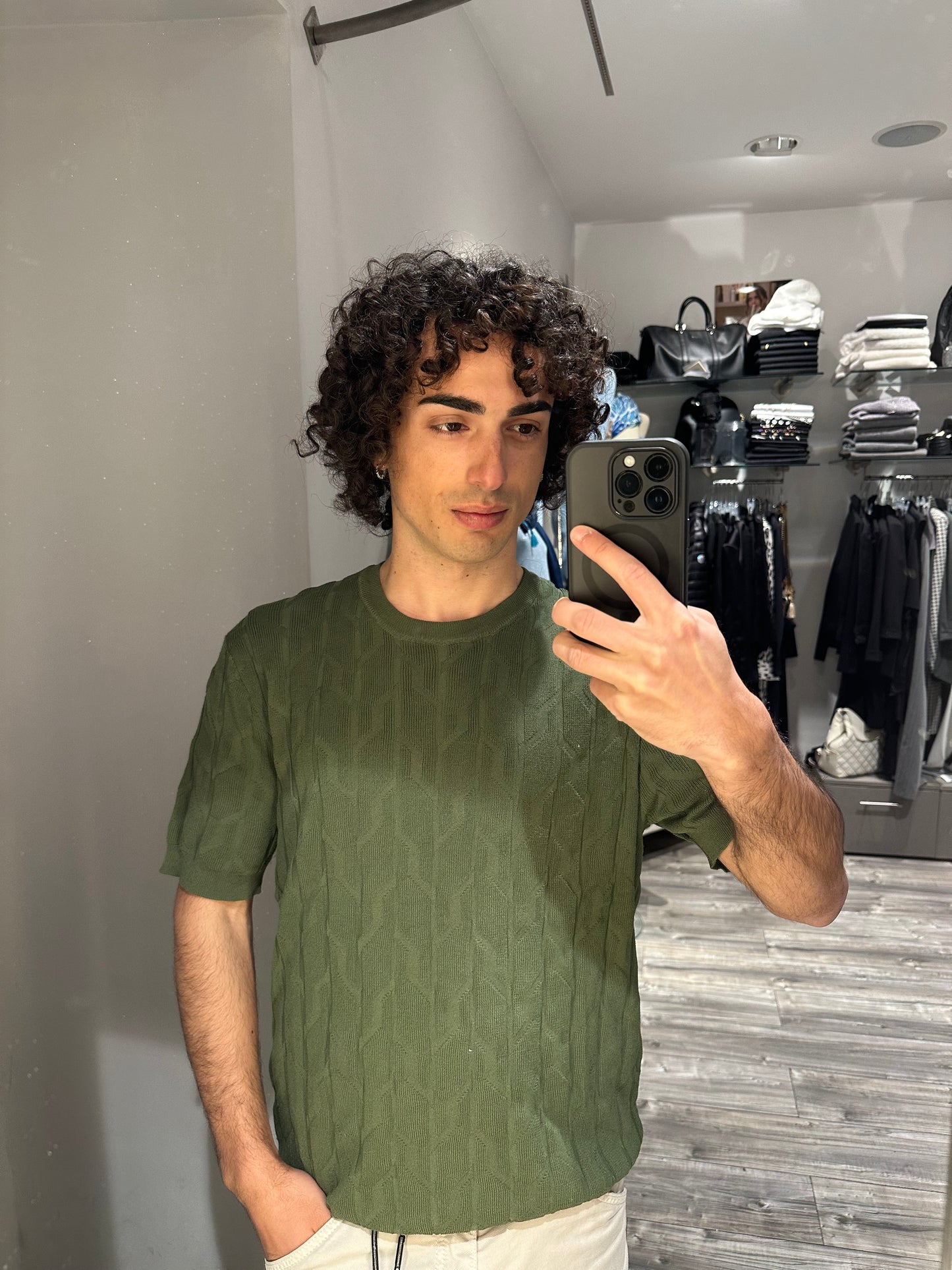 MAGLIA GIROCOLLO STRUTTURATA MILITARE