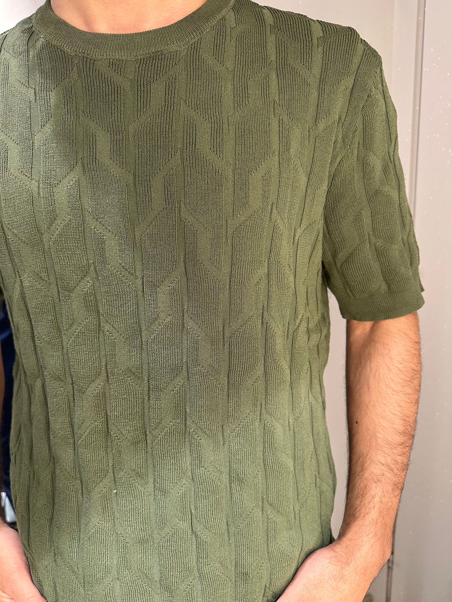 MAGLIA GIROCOLLO STRUTTURATA MILITARE
