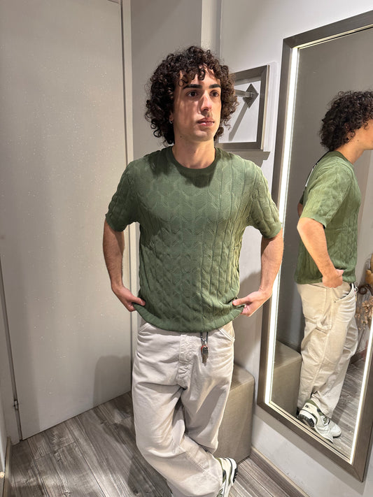 MAGLIA GIROCOLLO STRUTTURATA MILITARE