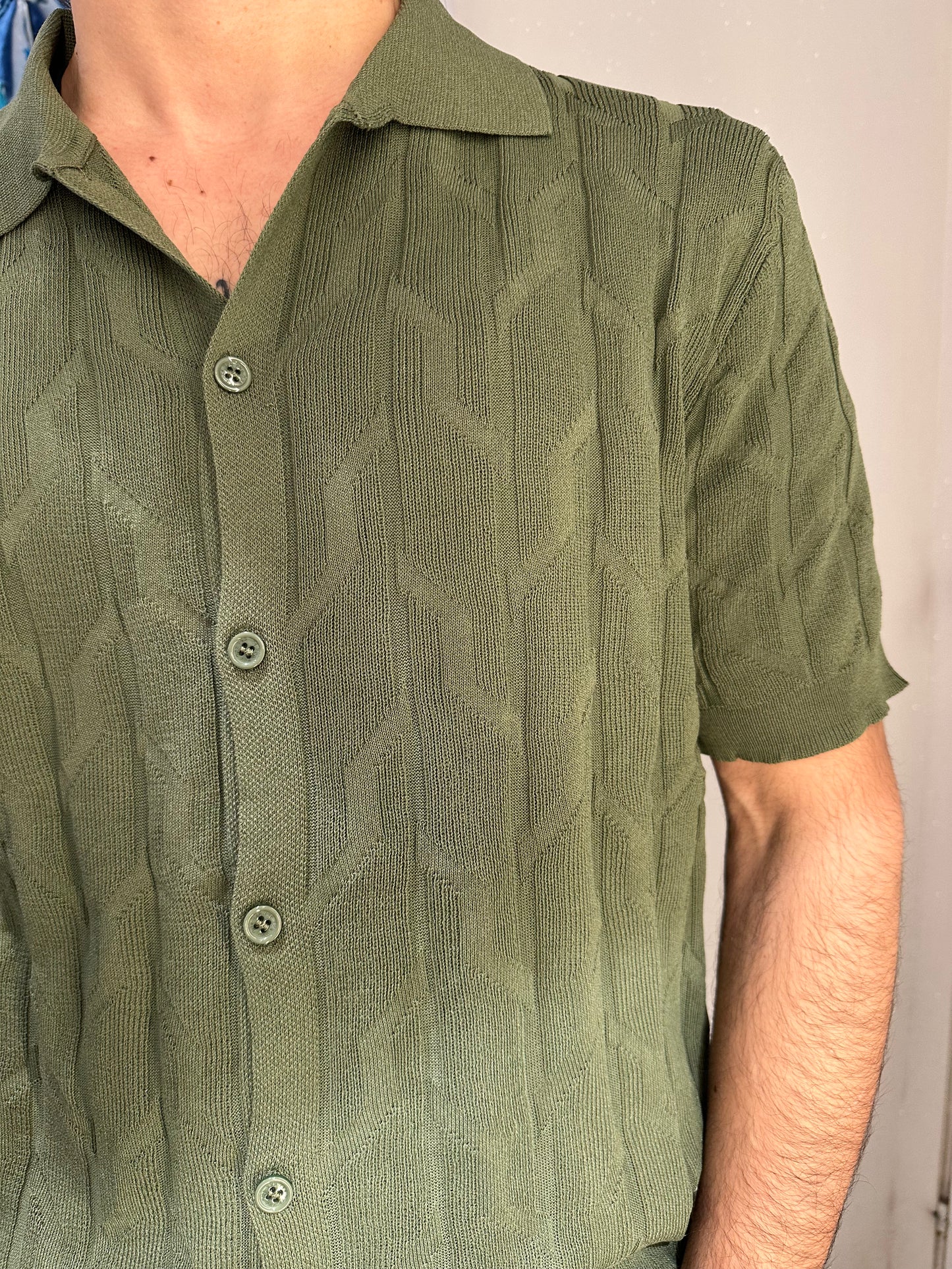 CAMICIA IN MAGLIA STRUTTURATA MILITARE