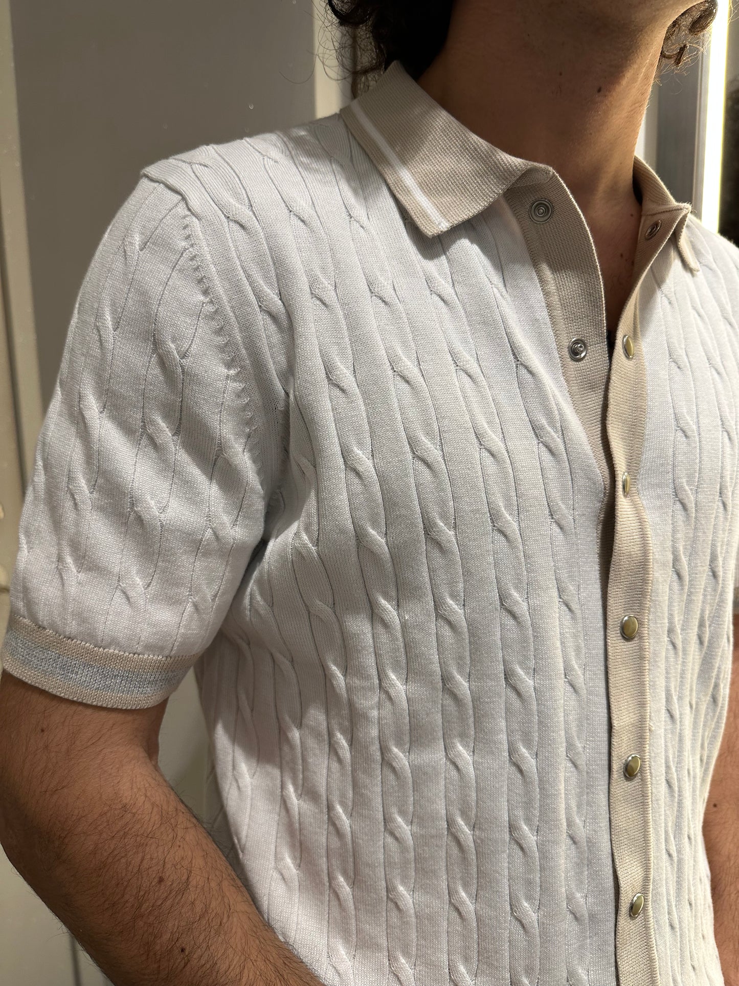 CAMICIA IN MAGLIA TRECCIA