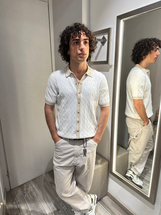 CAMICIA IN MAGLIA TRECCIA