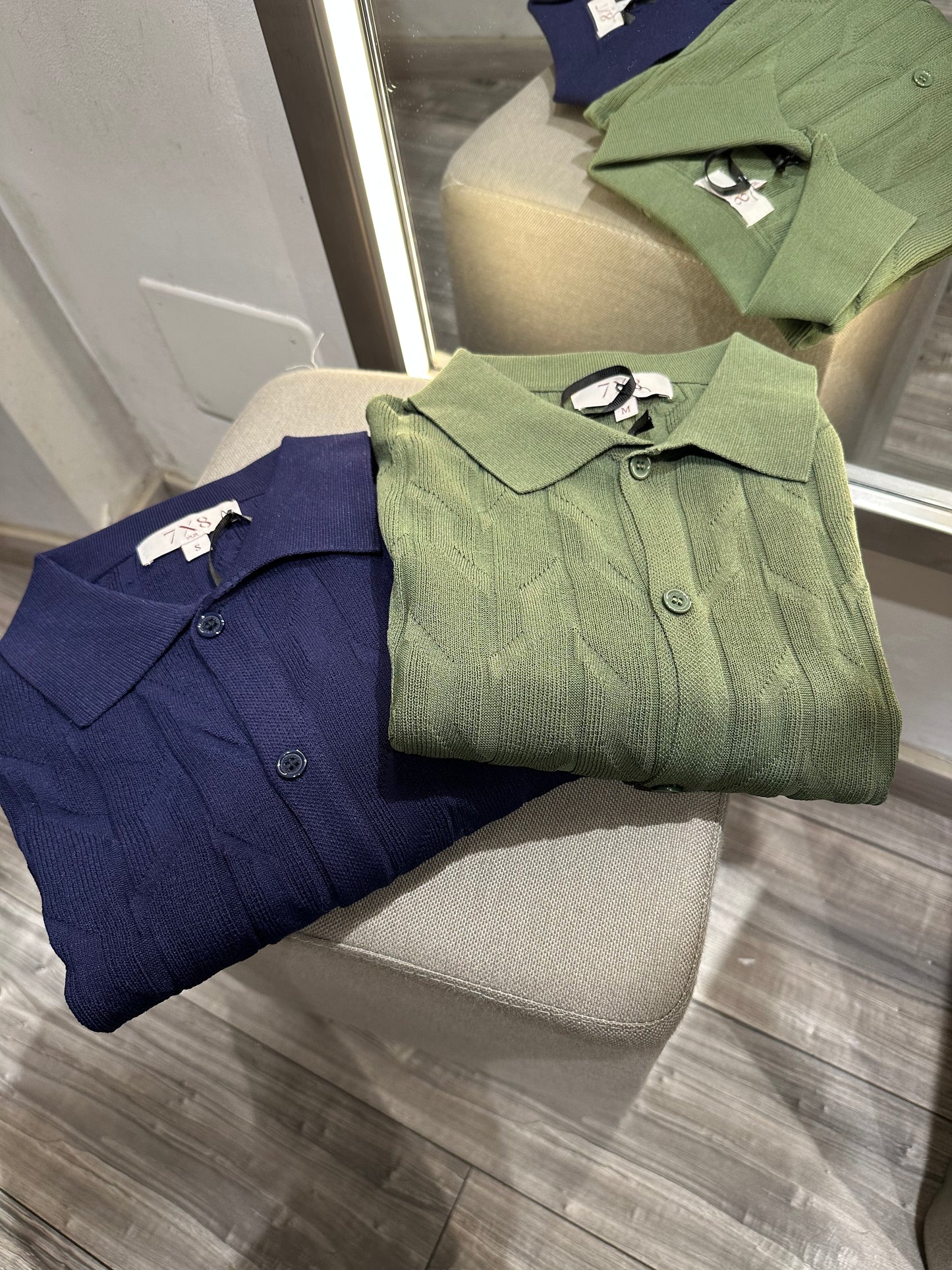 CAMICIA IN MAGLIA STRUTTURATA MILITARE