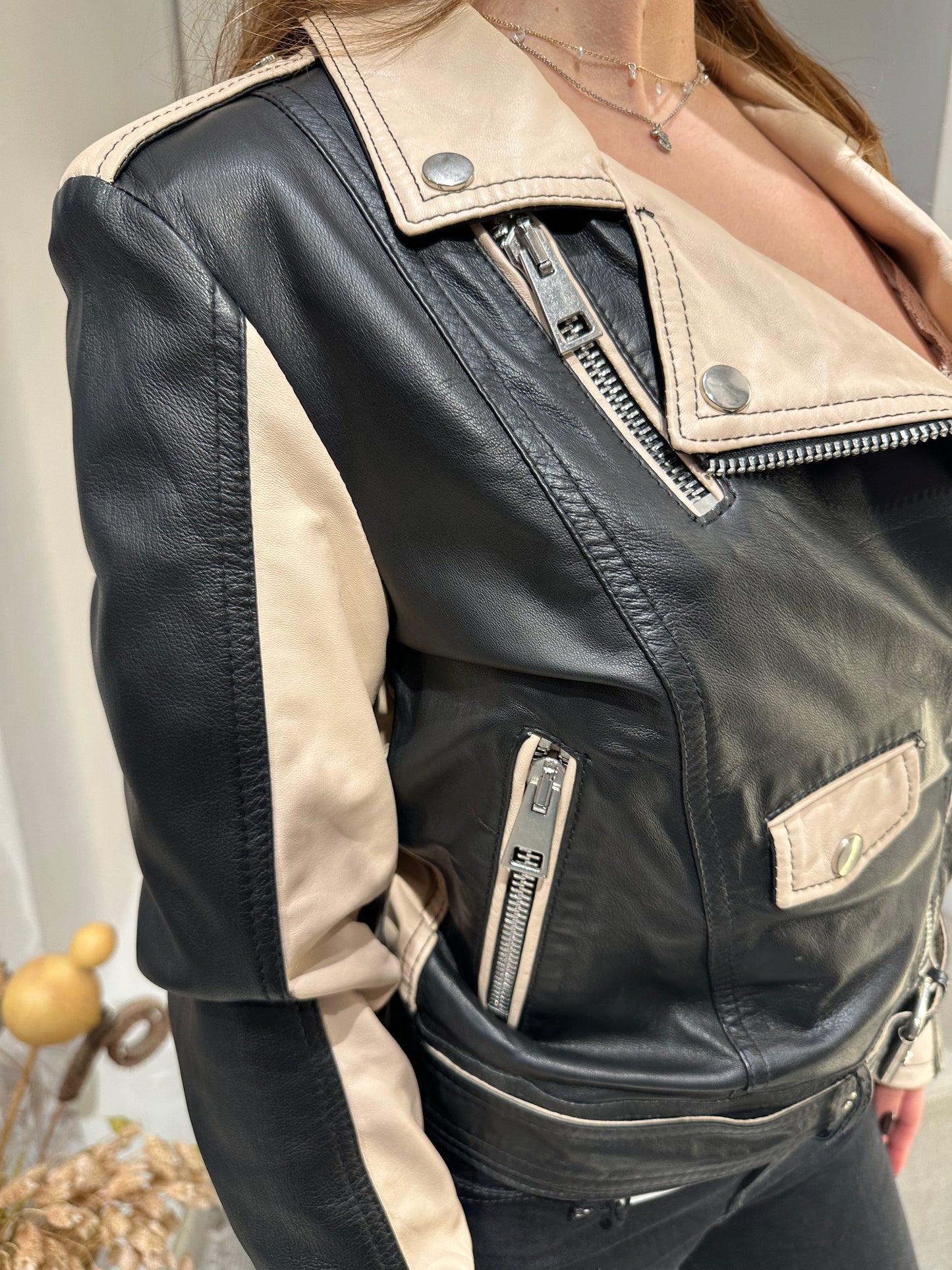 GIACCA BIKER VERA PELLE IMPERIAL