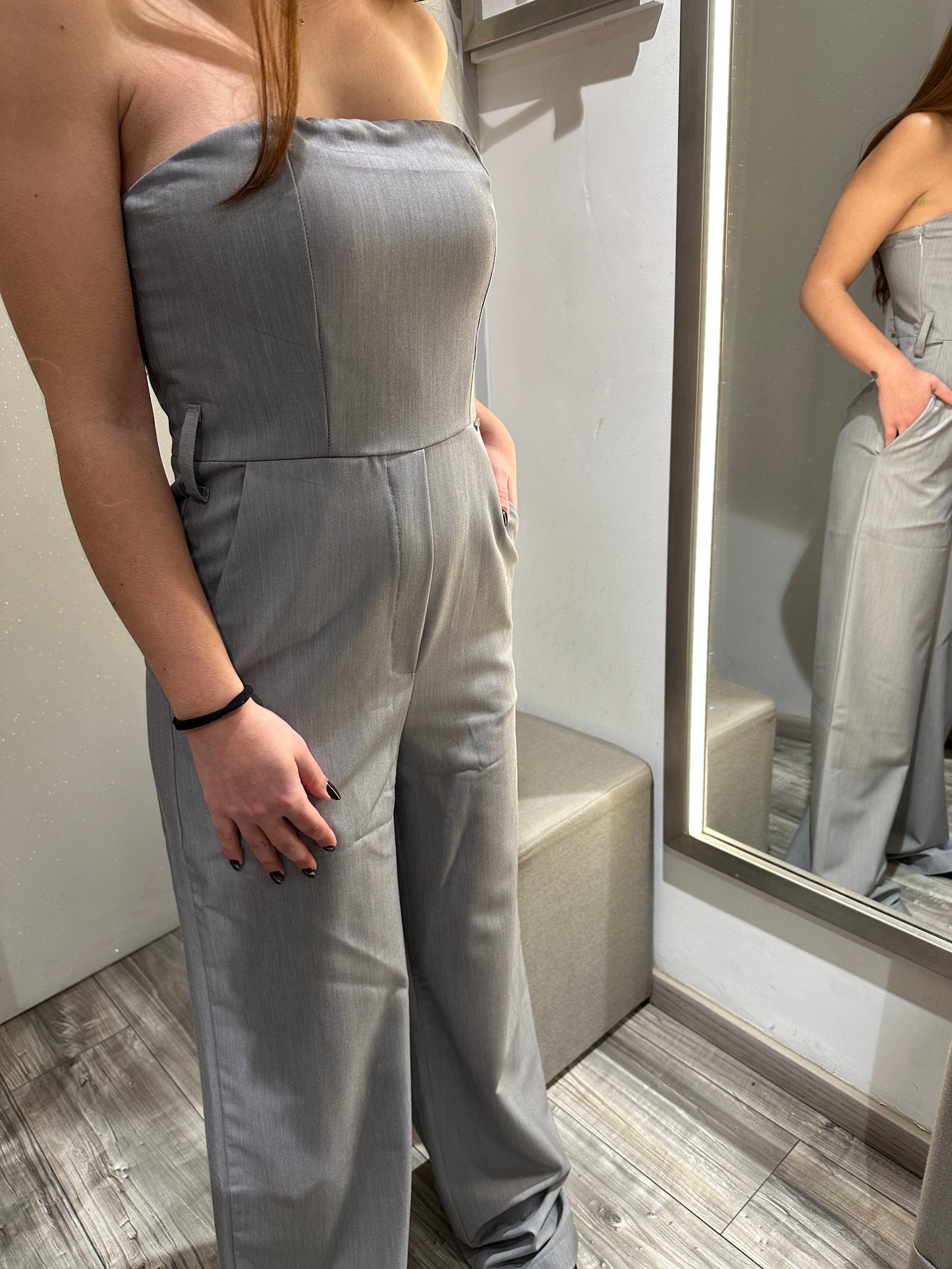 TUTA IN MANOFREDDA GRIGIO CHIARO