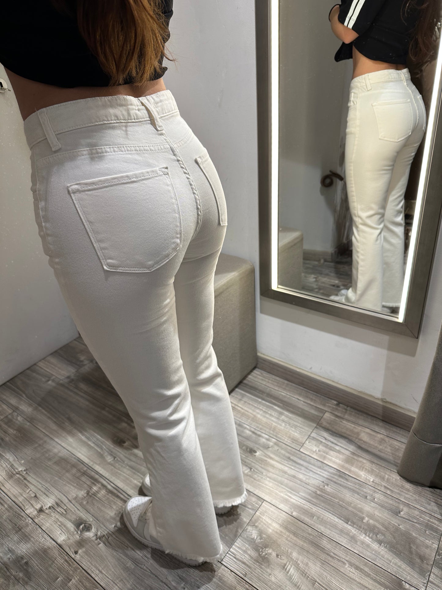 PANTALONE A ZAMPA SFRANGIATO