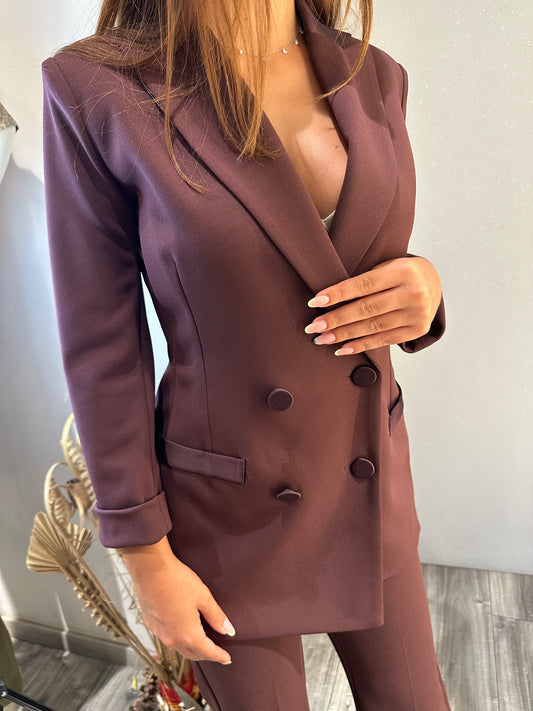 TAILLEUR DOPPIOPETTO RASO PRUGNA