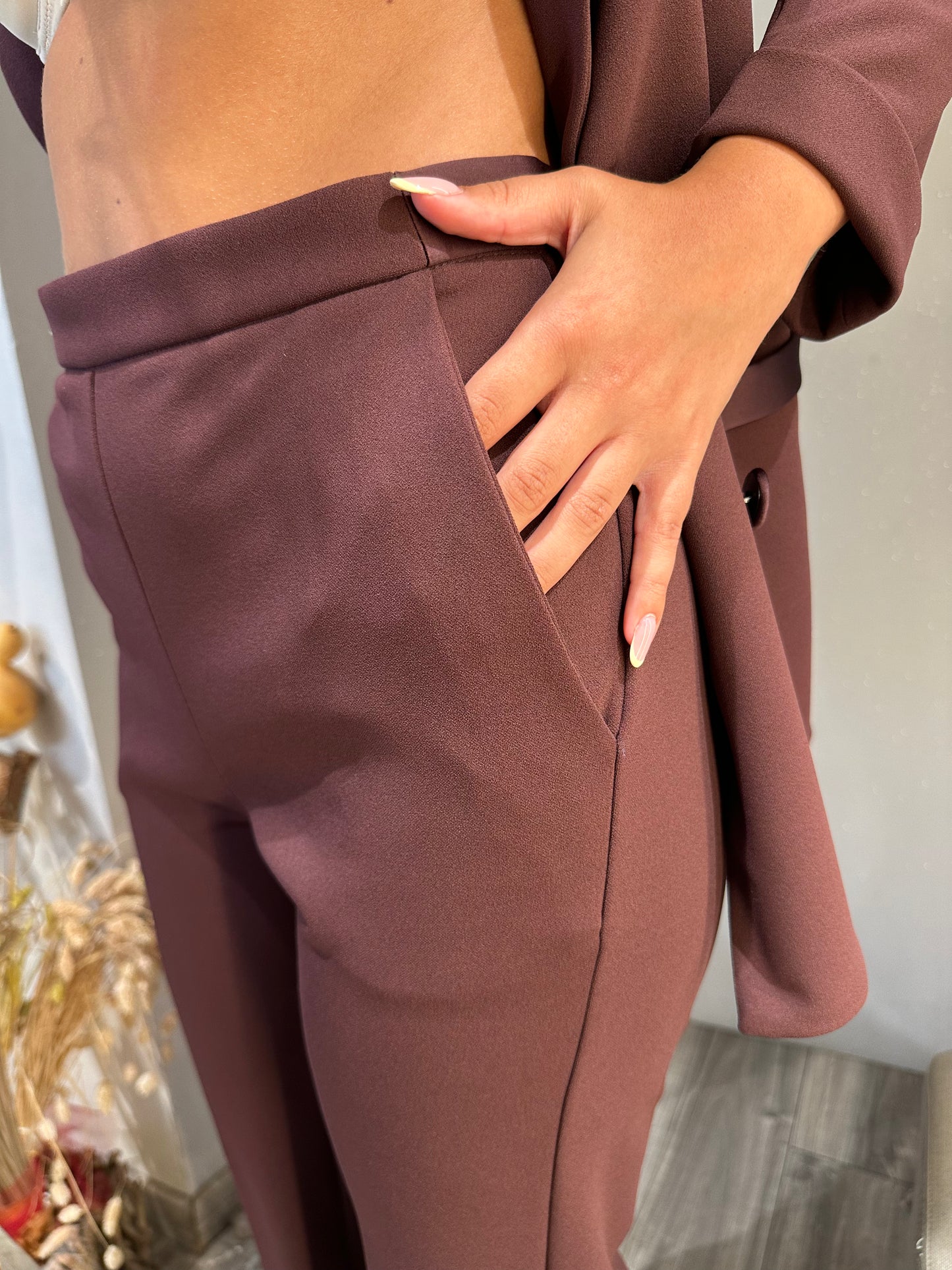TAILLEUR DOPPIOPETTO RASO PRUGNA