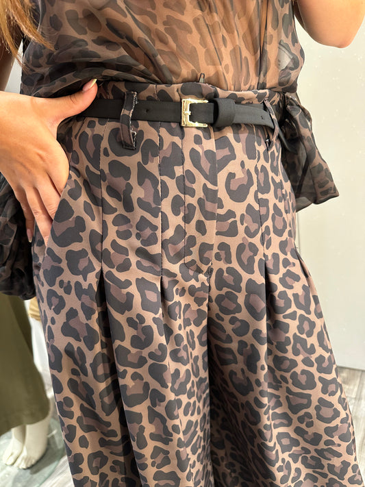 PANTALONI AMPI A VITA ALTA STAMPATI