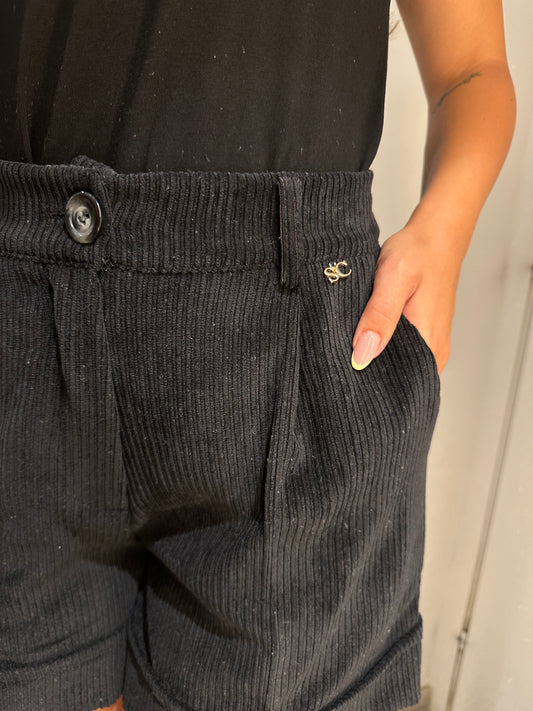 SHORT VELLUTO NERO