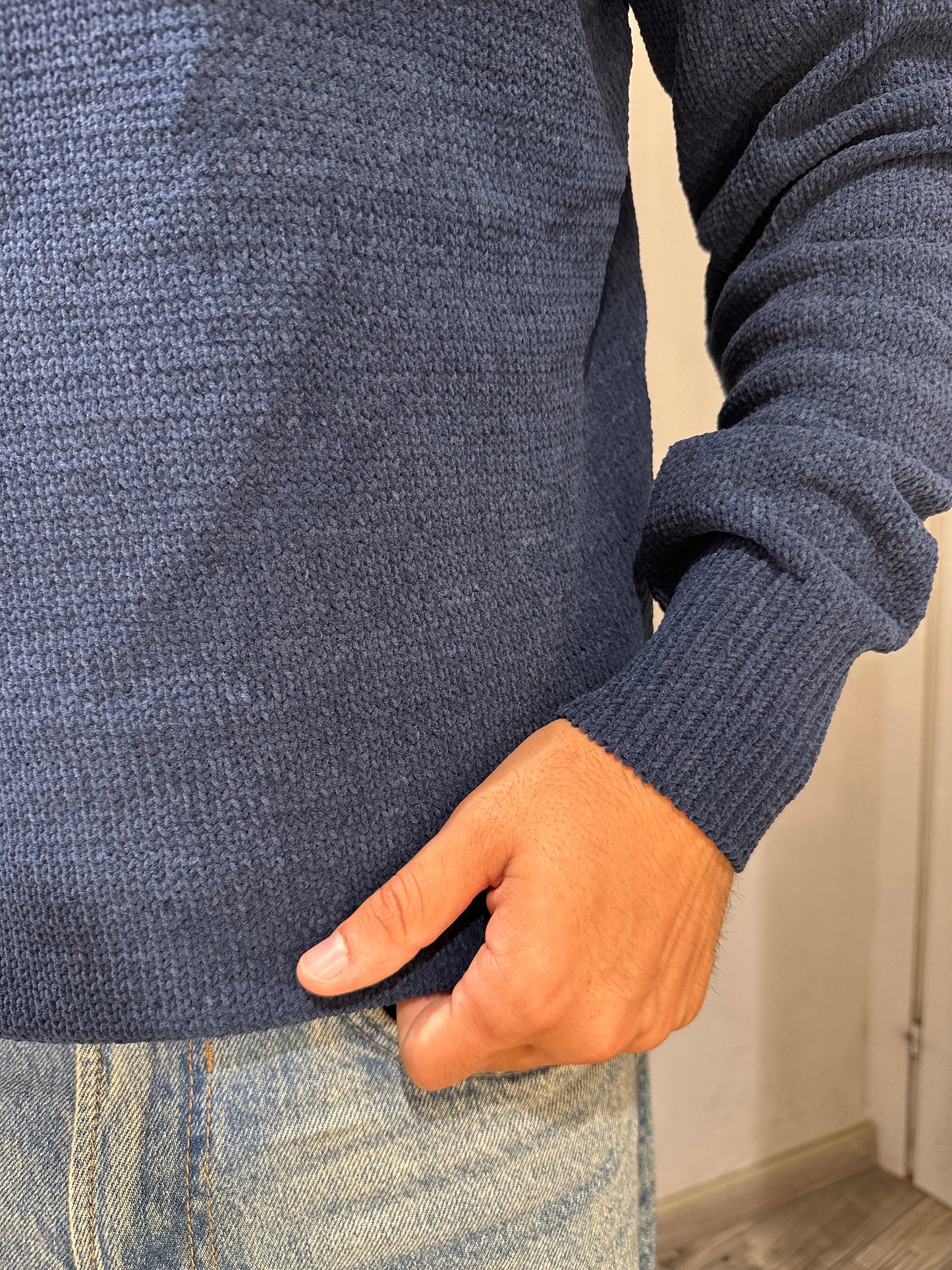 MAGLIA IN CINIGLIA GIANNI LUPO BLU