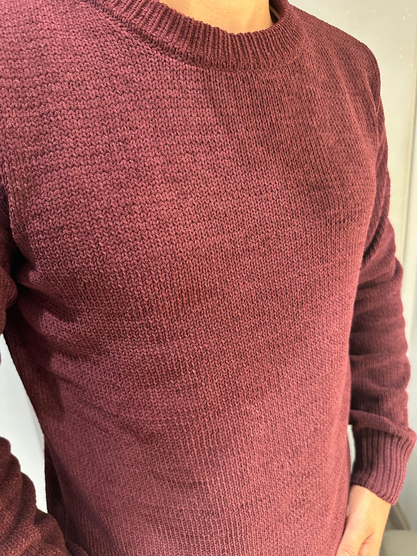 MAGLIA IN CINIGLIA GIANNI LUPO BORDEAUX