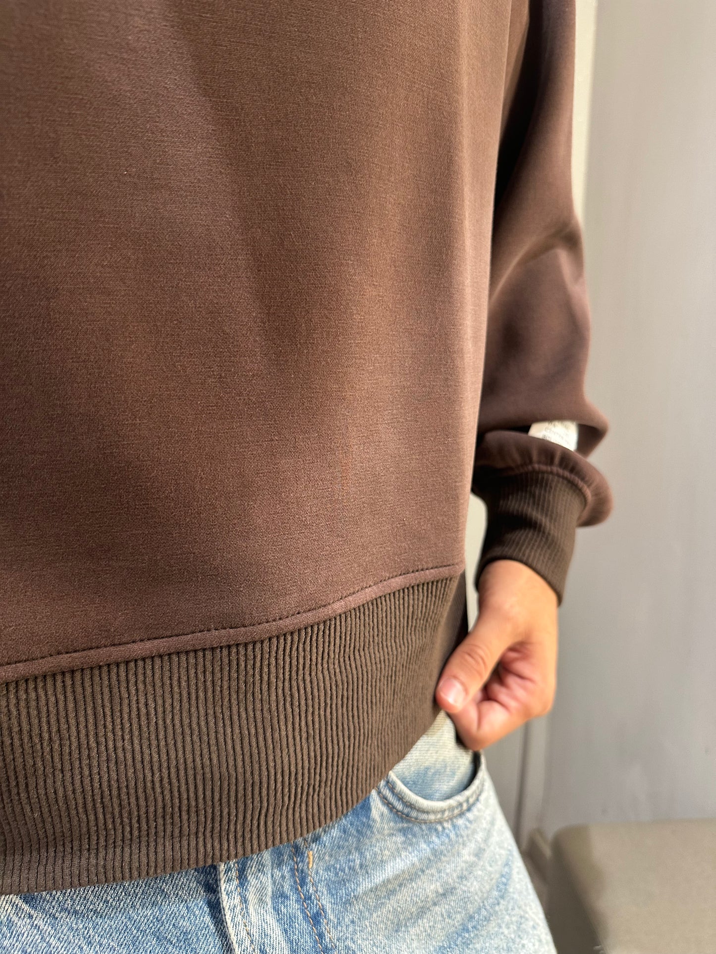 MAGLIA IN VISCOSA CROP IMPERIAL MORO