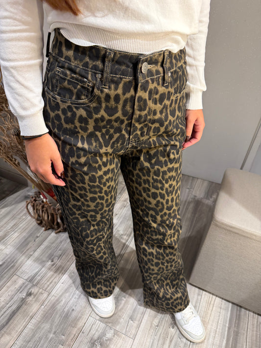 PANTALONE PALAZZO ANIMALIER
