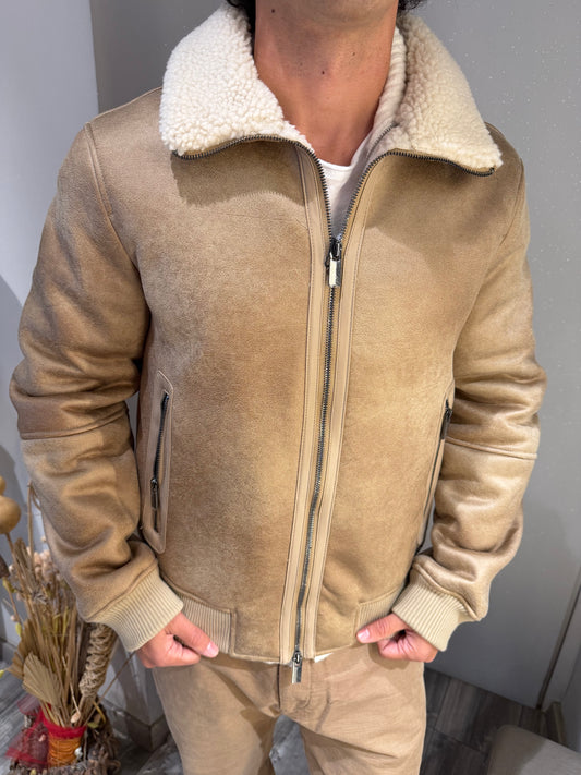 ECOMONTONE AVIATORE IMBOTTITO BEIGE