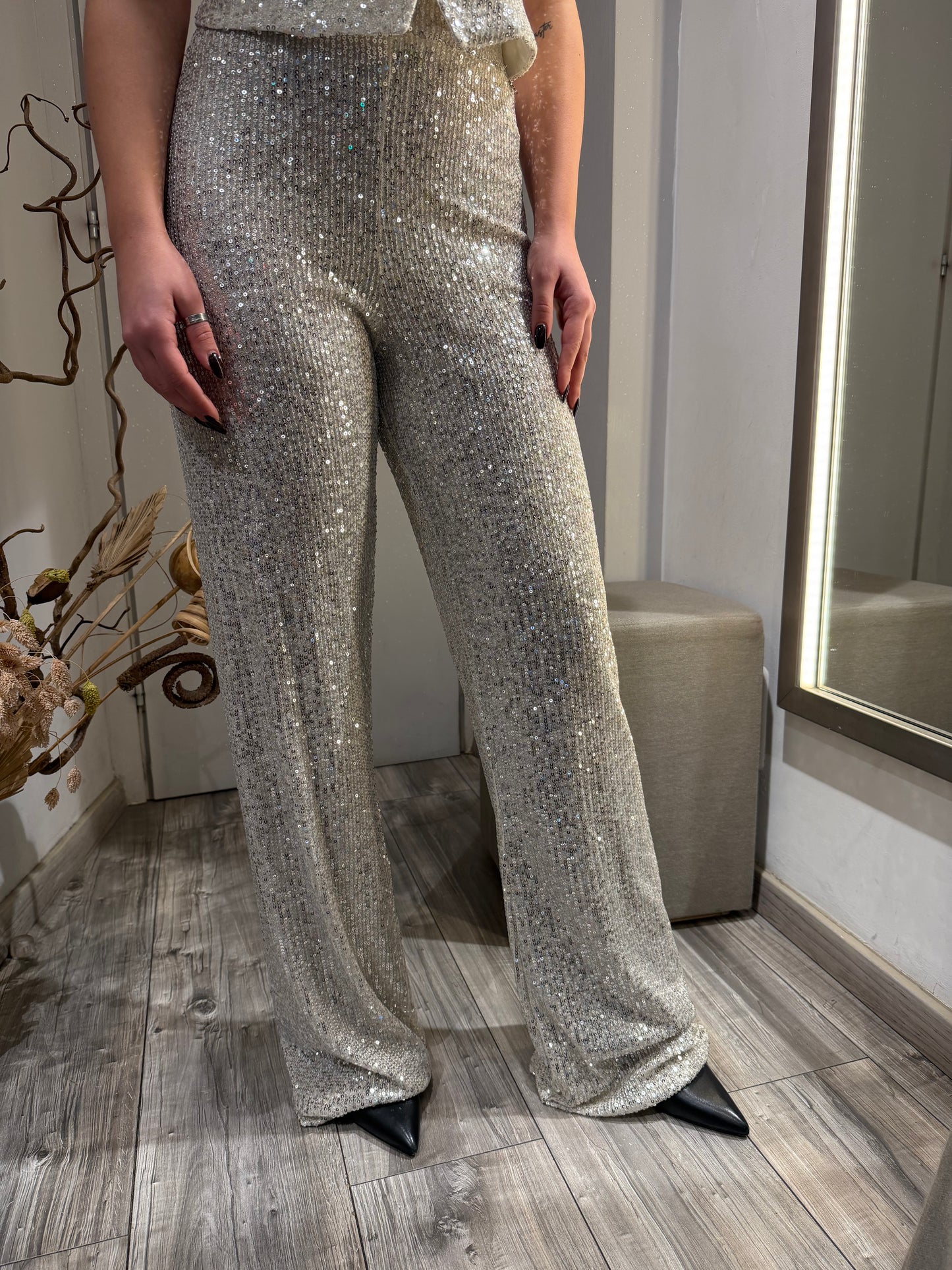 COMPLETO PAILETTES ARGENTO