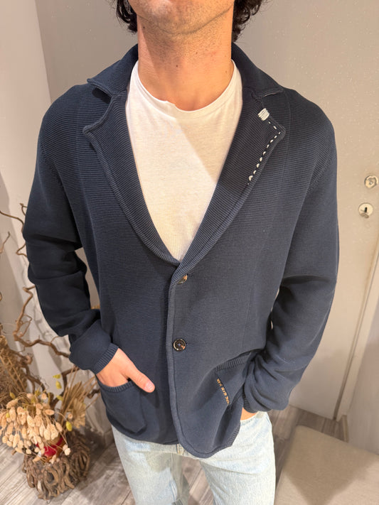 BLAZER PUNTO PIQUET BLU