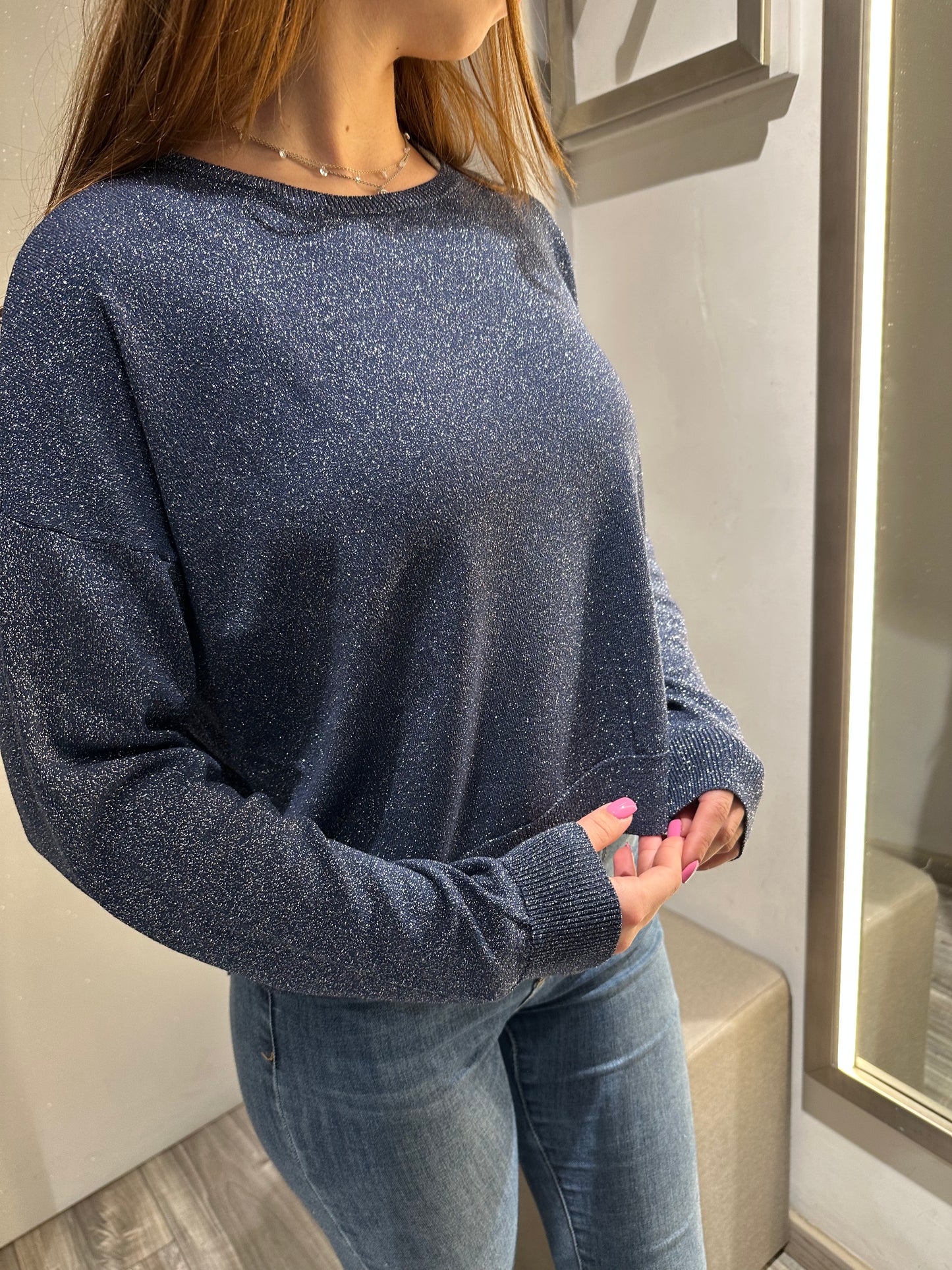 MAGLIA LUREX GIROCOLLO