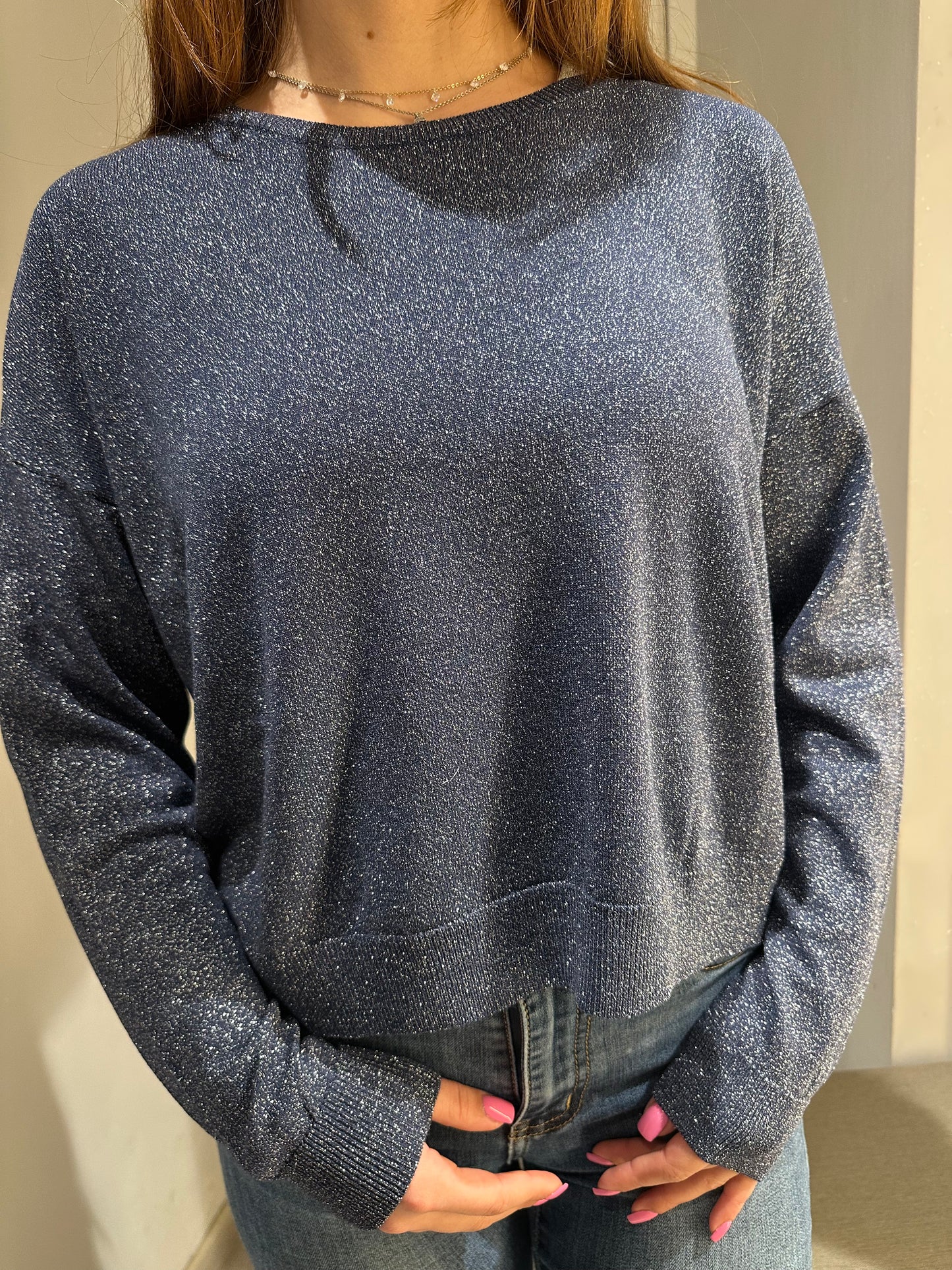 MAGLIA LUREX GIROCOLLO