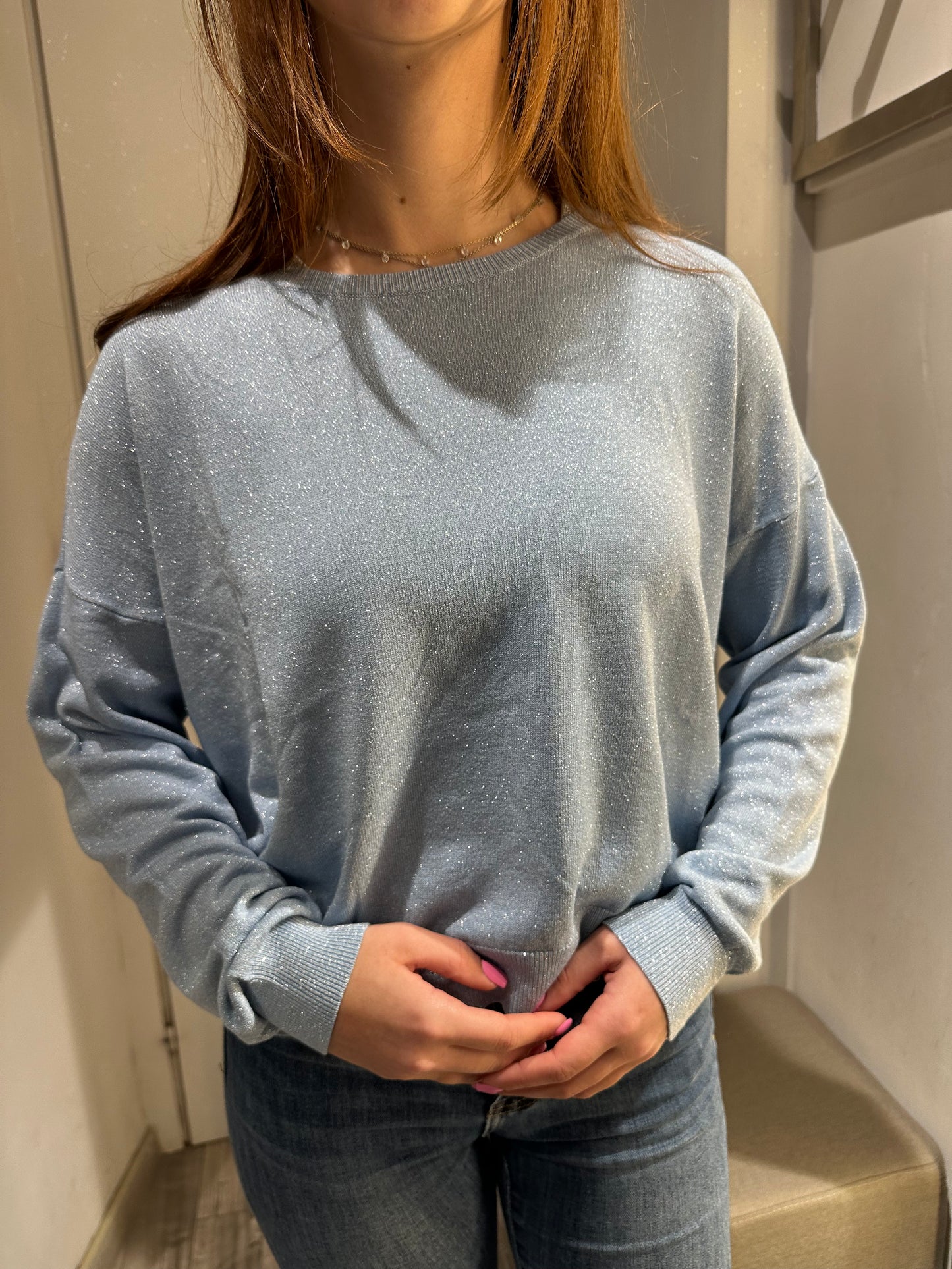 MAGLIA LUREX GIROCOLLO
