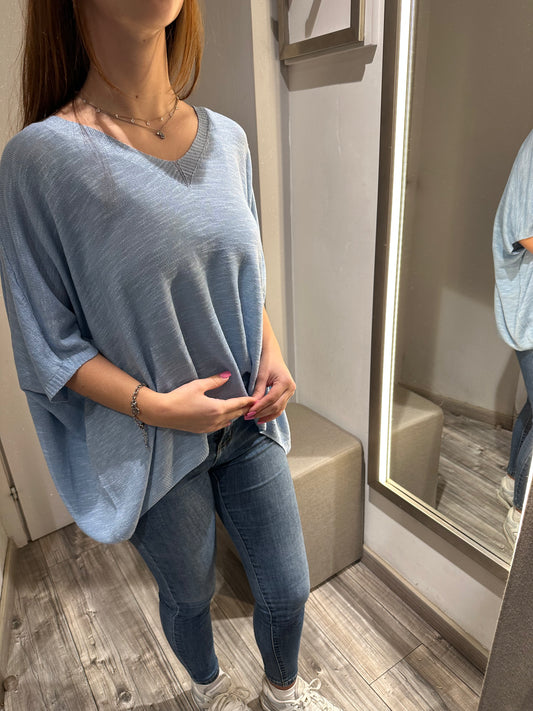 MAGLIA SCOLLO V MANICA 3/4