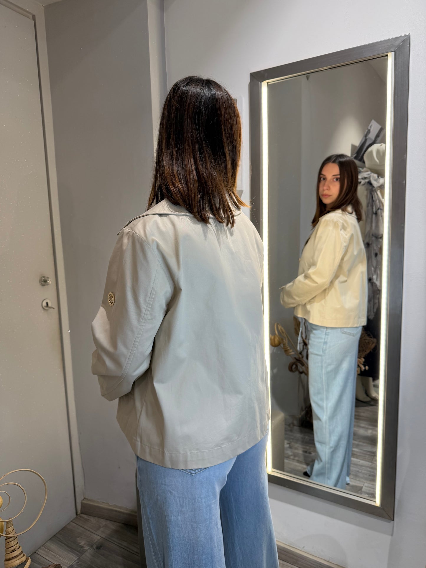 TRENCH CORTO IN COTONE DOPPIOPETTO SAFARI