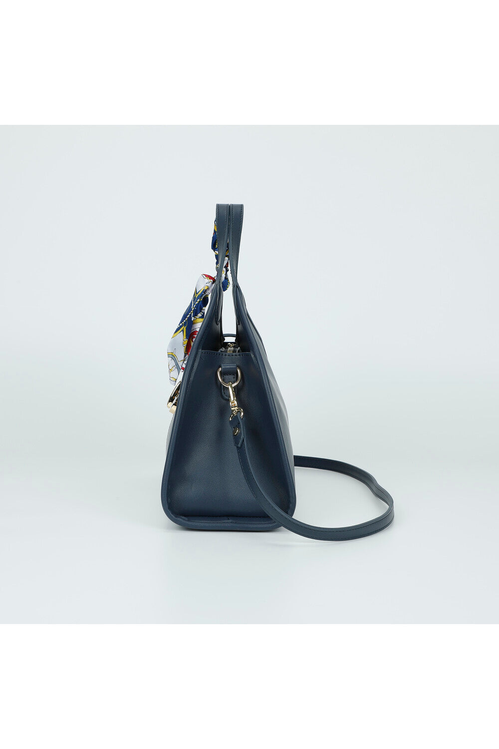 BORSA A MANO CON CHIUSURA A CINTURINO BLU