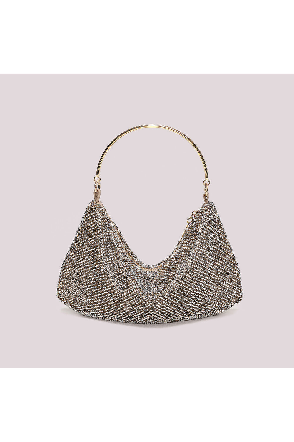 BORSA MORBIDA IN RETE DI STRASS ORO