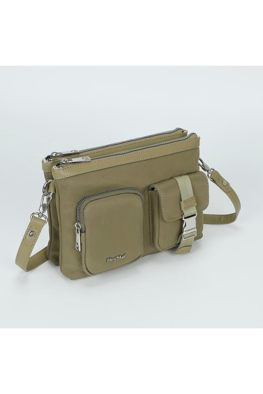 BUSTA IN NYLON CON TASCHE MILITARE