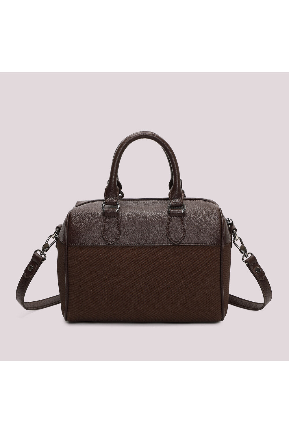 BORSA BAULETTO CON CHARM E CUORE MORO