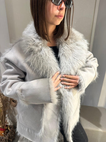 ECOPELLICIA REVERSIBILE GRIGIO