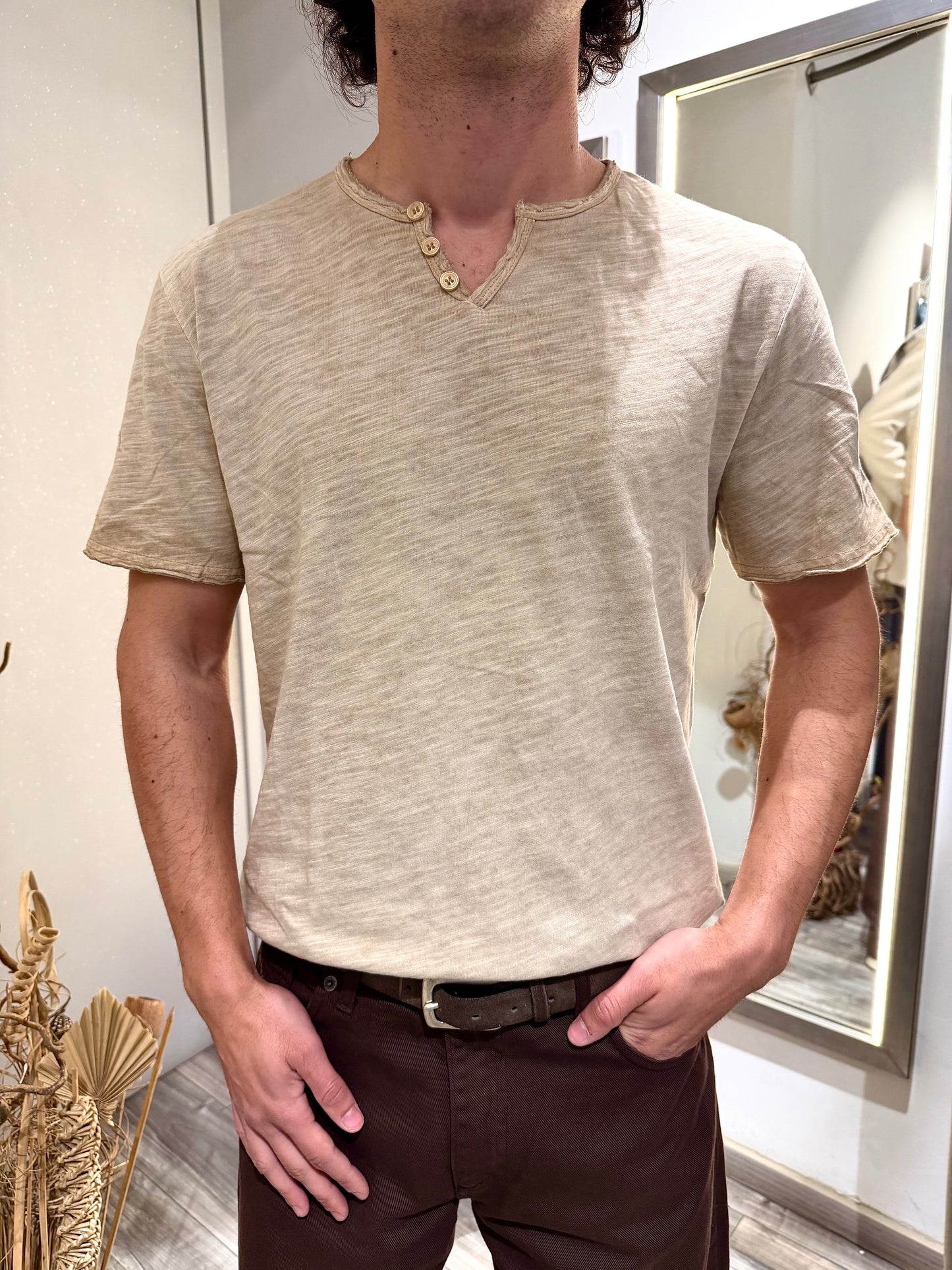 SERAFINO DELAVE’ MANICA CORTA BEIGE