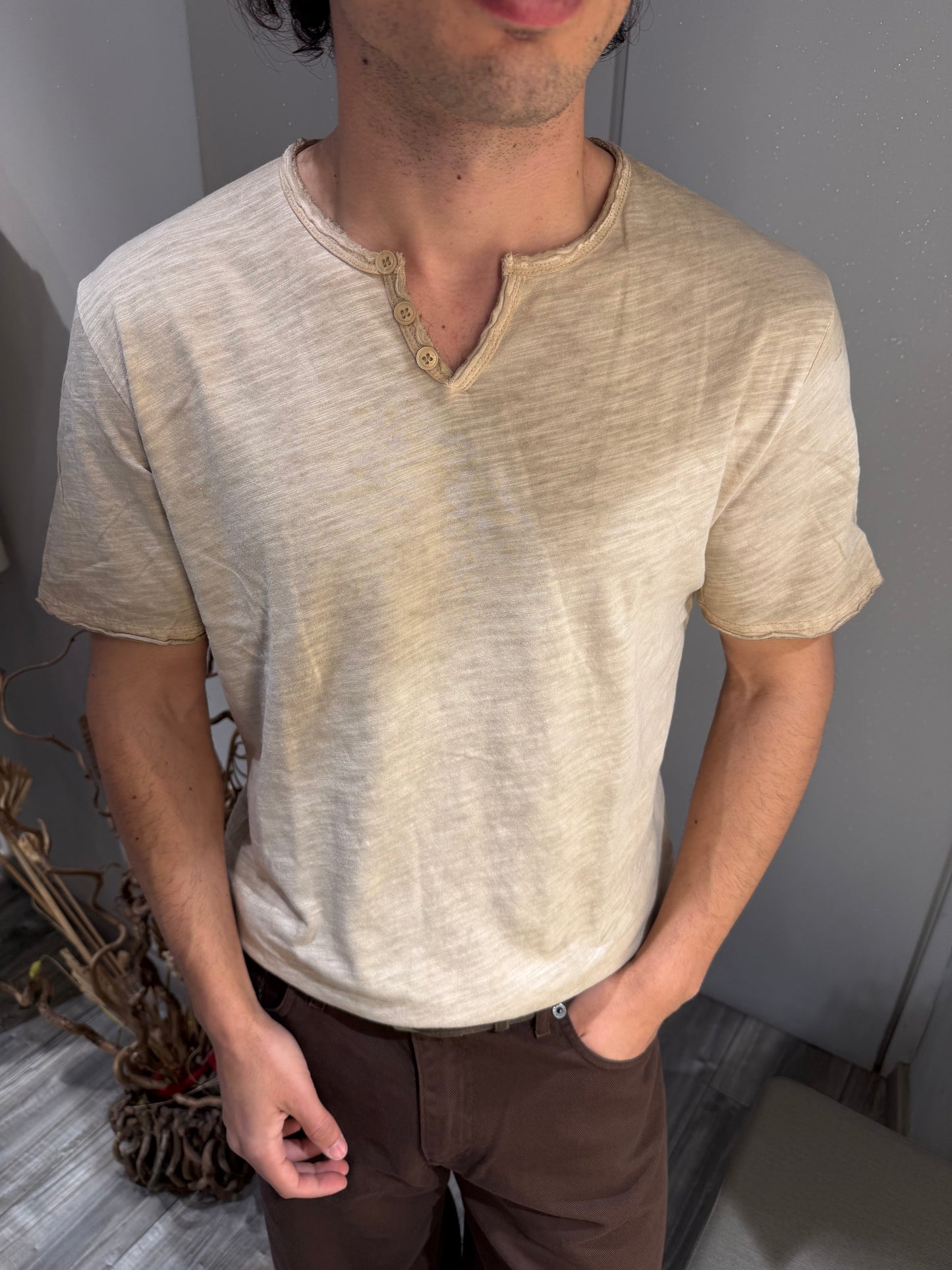 SERAFINO DELAVE’ MANICA CORTA BEIGE