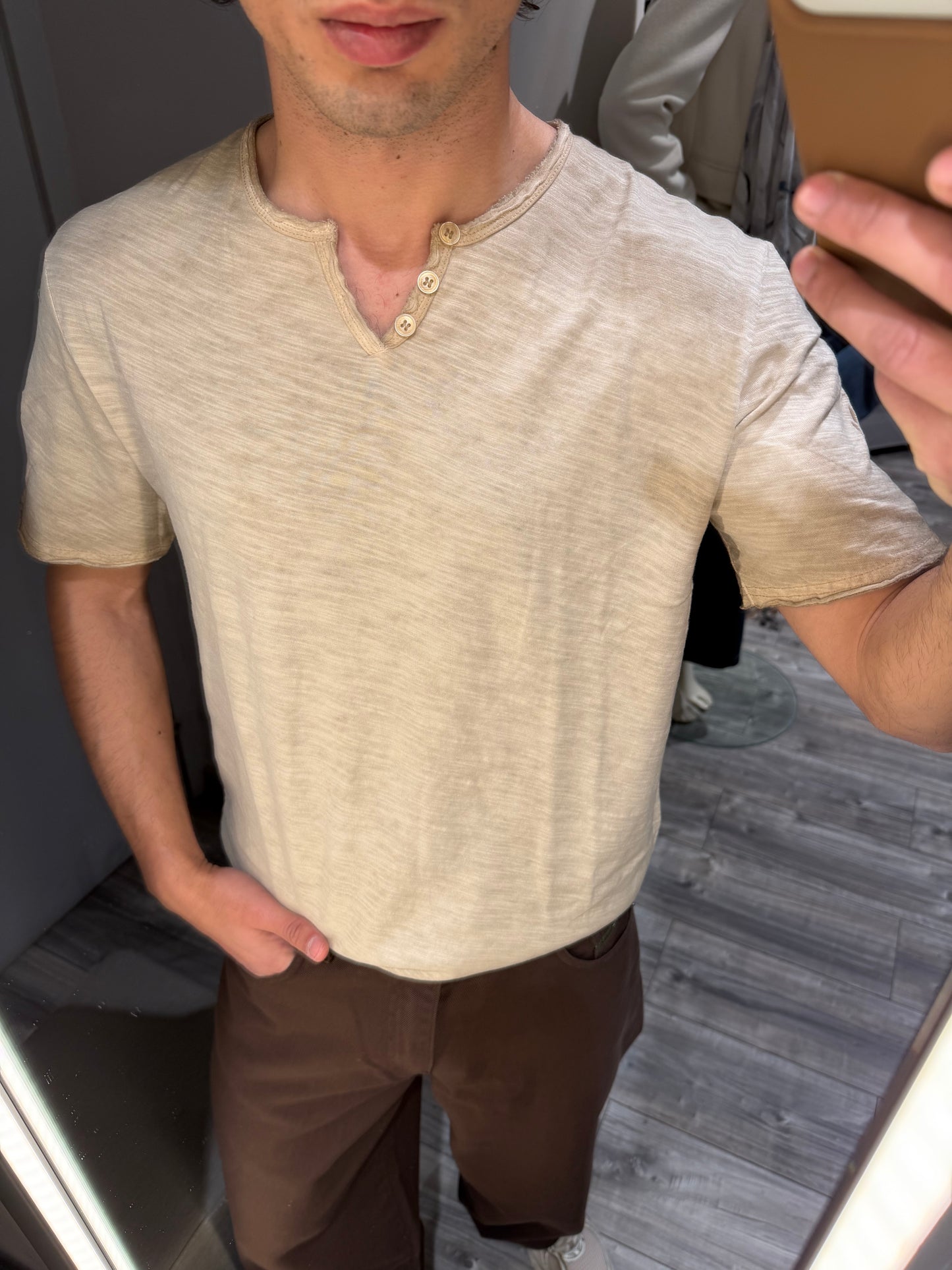 SERAFINO DELAVE’ MANICA CORTA BEIGE