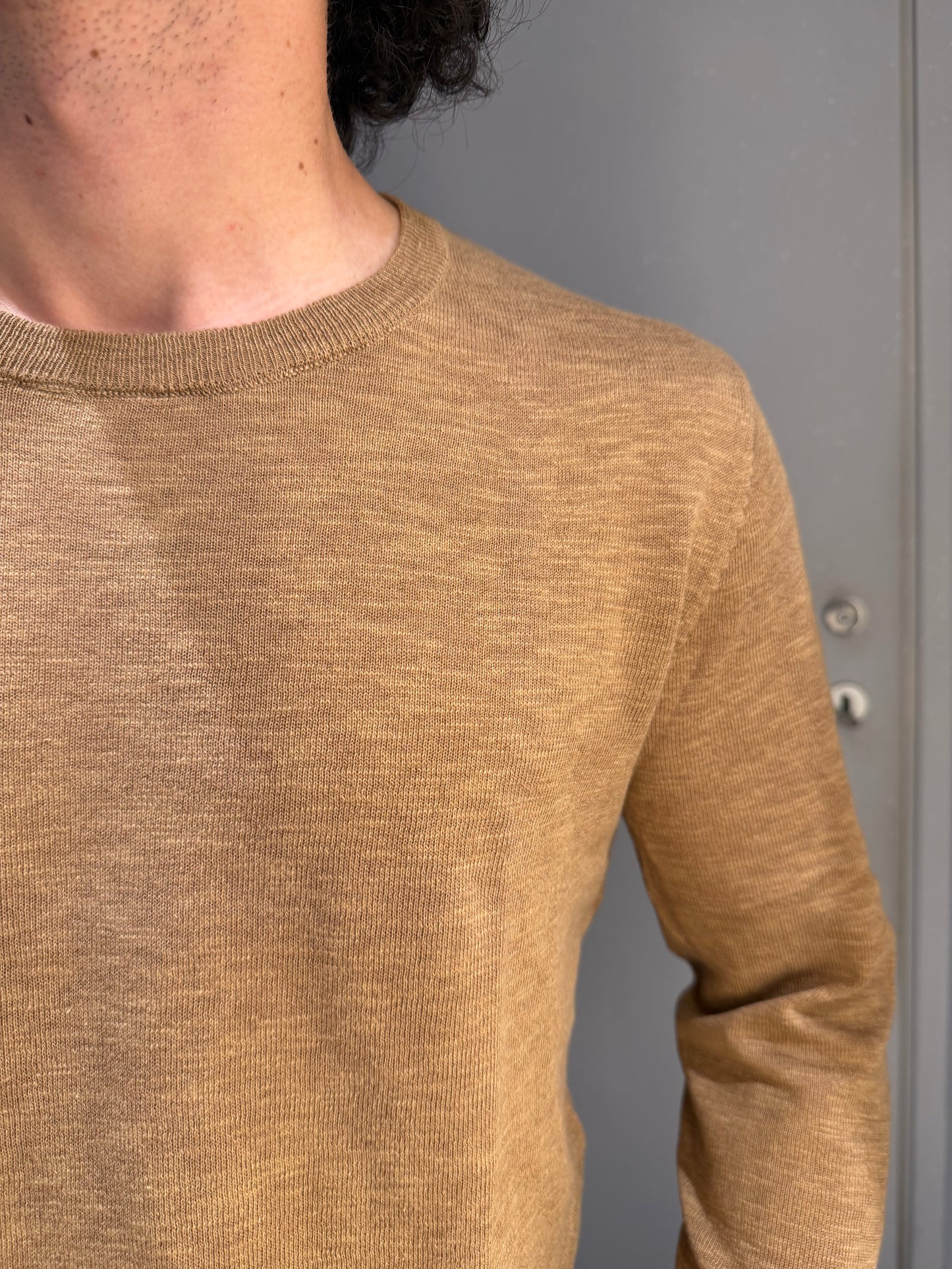 MAGLIA GIROCOLLO TEXTURIZZATA CAMMELLO