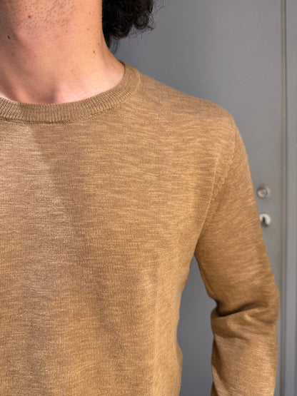 MAGLIA GIROCOLLO TEXTURIZZATA CAMMELLO