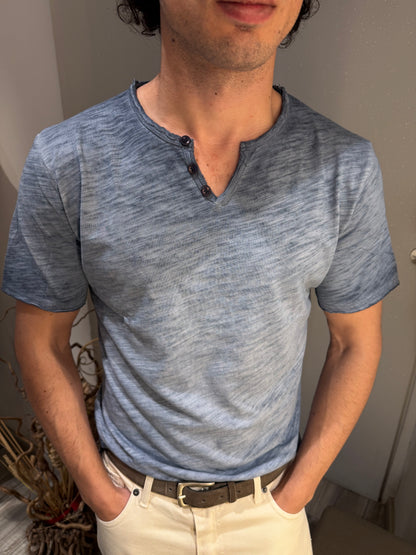 SERAFINO DELAVE’ MANICA CORTA BLU