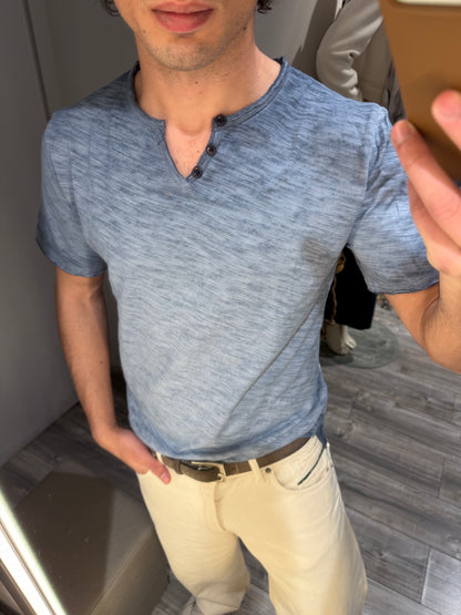 SERAFINO DELAVE’ MANICA CORTA BLU