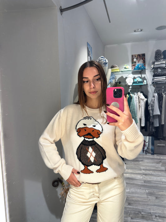 MAGLIA INTARSIO PAPEROTTO