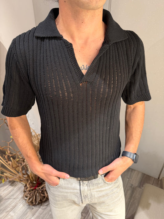 POLO TRAFORATA COSTE VERTICALI