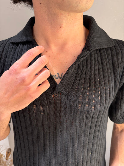 POLO TRAFORATA COSTE VERTICALI