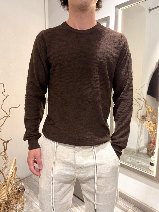 MAGLIA GIROCOLLO REGULAR FIT CON TEXTURE