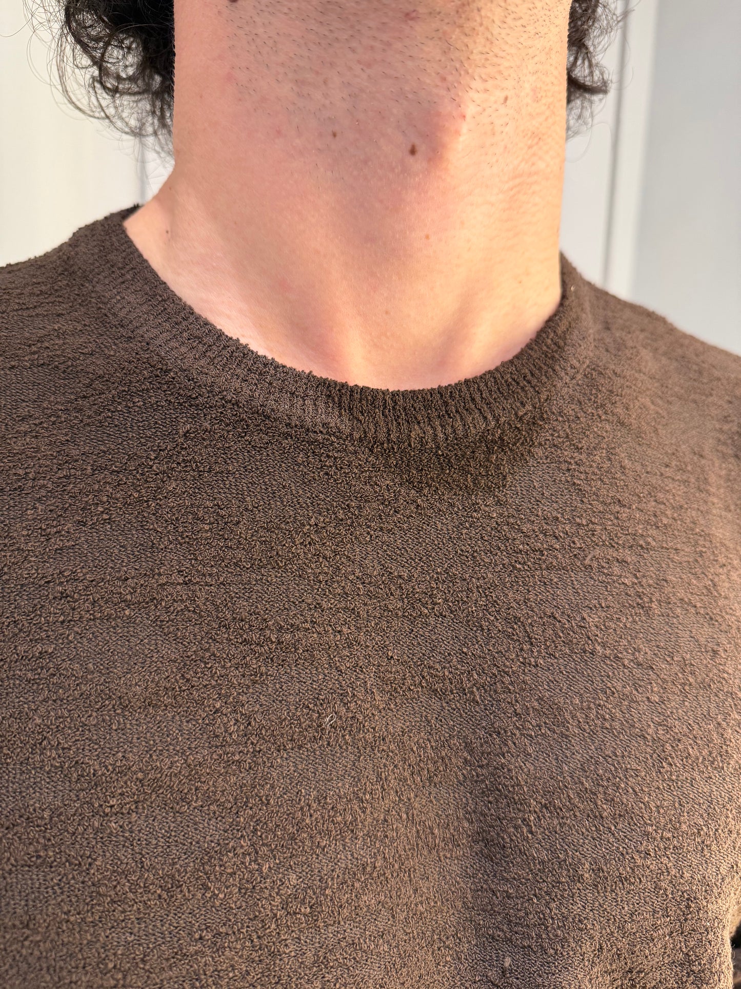 MAGLIA GIROCOLLO REGULAR FIT CON TEXTURE