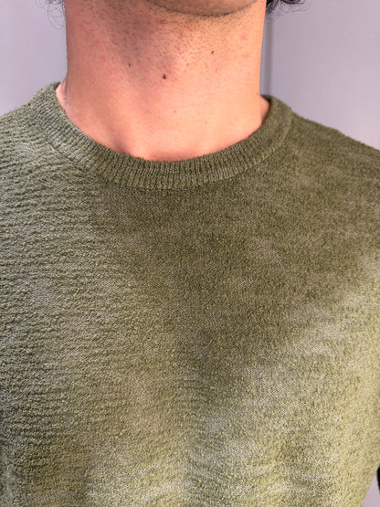MAGLIA GIROCOLLO REGULAR FIT CON TEXTURE